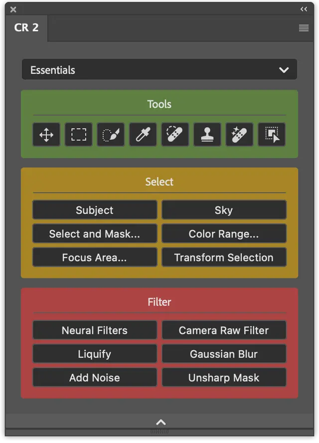 Configurator Reloaded panel in Photoshop